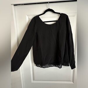 Black Silk Madewell x Sezane collab shirt